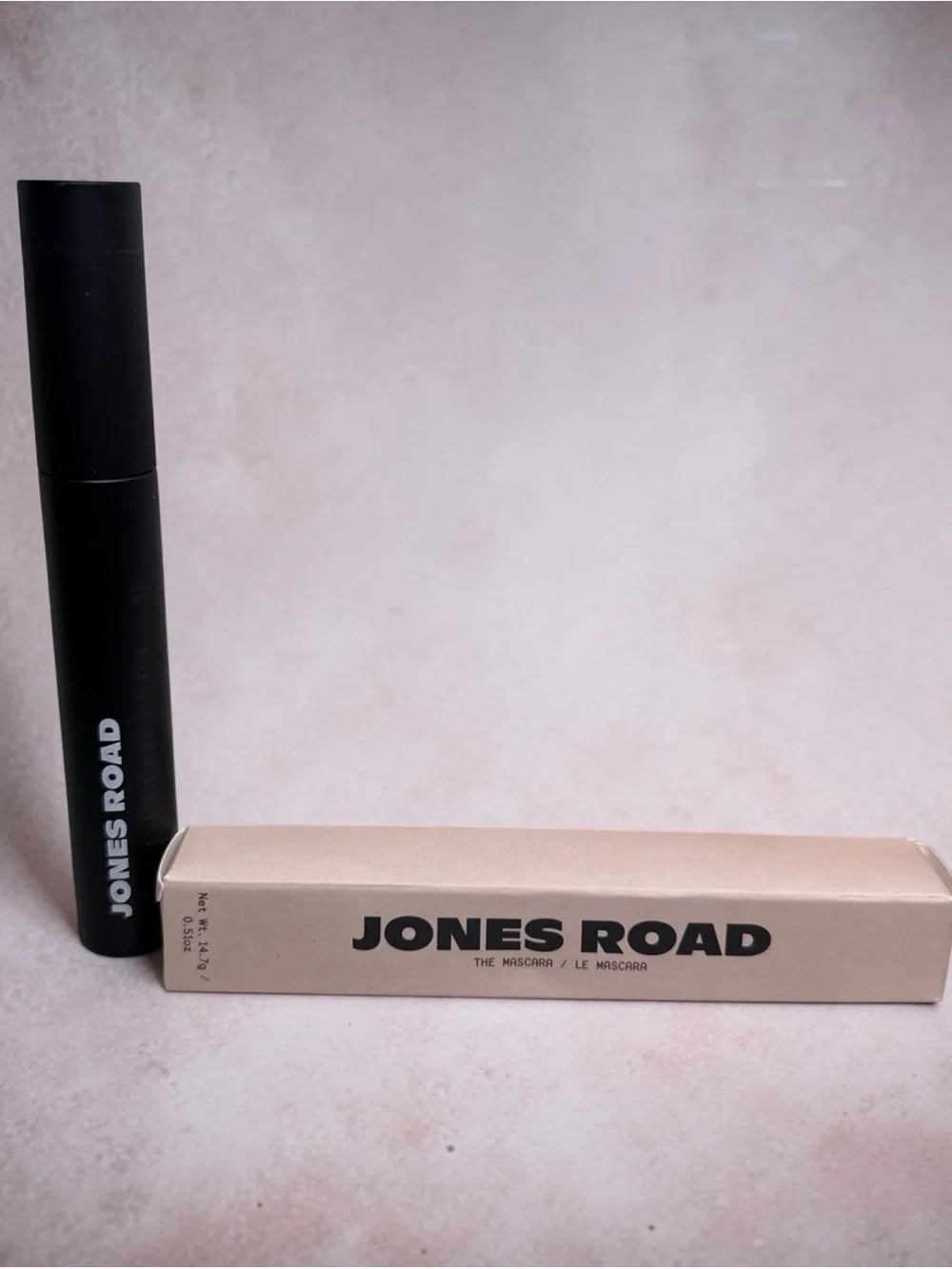 Jones Road Mascara Tube in Black with Beige Box